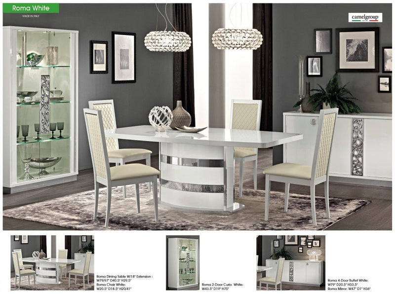 Roma Dining Table White, Italy - DMV FurnitureDining Table
