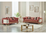 Romans 2-pieces (Sofa & Loveseat) Livingroom Set Brick in Brick - 101-ROM-SIE210-32