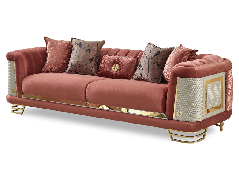 Romans 3-pieces (Sofa & Loveseat & Chair) Livingroom Set Brick in Brick - 101-ROM-SIE210-321