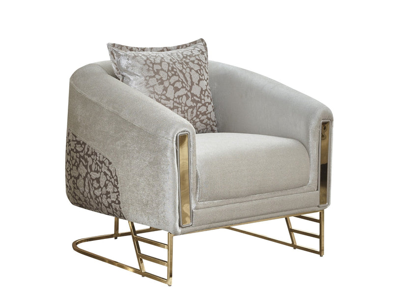 Romans 3-pieces (Sofa & Loveseat & Chair) Livingroom Set Cream in Cream - 101-ROM-NSIE20-321