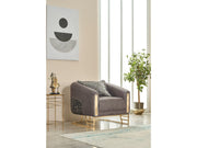 Romans 3-pieces (Sofa & Loveseat & Chair) Livingroom Set Grey in Grey - 101-ROM-NSIE680-321