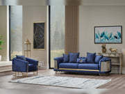 Romans Chair Navy Blue in Blue - 101-ROM-LV431-B