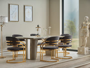 Romans Diningroom (Consol With Mirror & Dining Table & 6 Dining Chair) - 115-ROM-SET