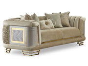 Romans Stationary Loveseat Beige in Beige - 101-ROM-NSIE30-2