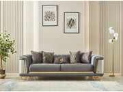 Romans Stationary Sofa Grey in Grey - 101-ROM-NSIE680-3