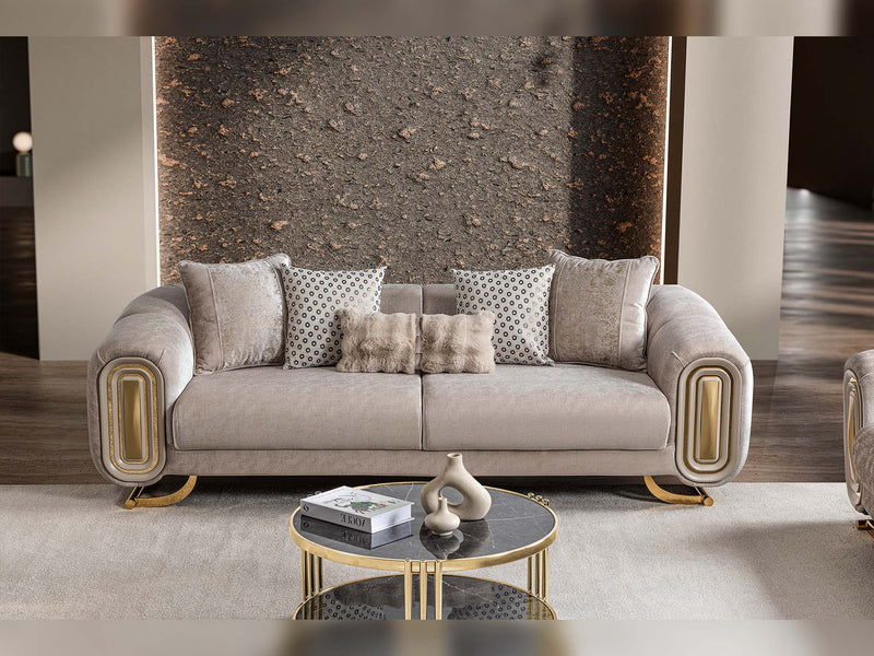 Romeo 3-pieces (Sofa & Loveseat & Chair) Livingroom Set in Beige - 200-ST-ROM-HENRY07-321