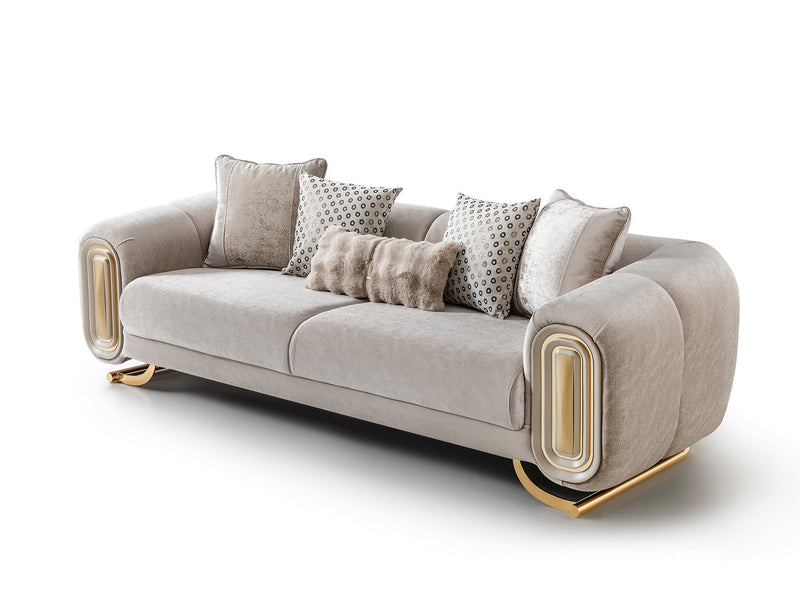 Romeo 3-pieces (Sofa & Loveseat & Chair) Livingroom Set in Beige - 200-ST-ROM-HENRY07-321