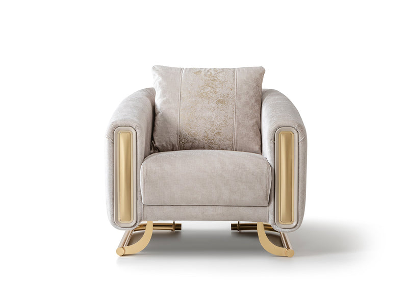 Romeo 3-pieces (Sofa & Loveseat & Chair) Livingroom Set in Cream - 200-ST-ROM-KENZO20-321