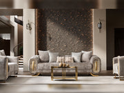 Romeo 3-pieces (Sofa & Loveseat & Chair) Livingroom Set in Cream - 200-ST-ROM-KENZO20-321