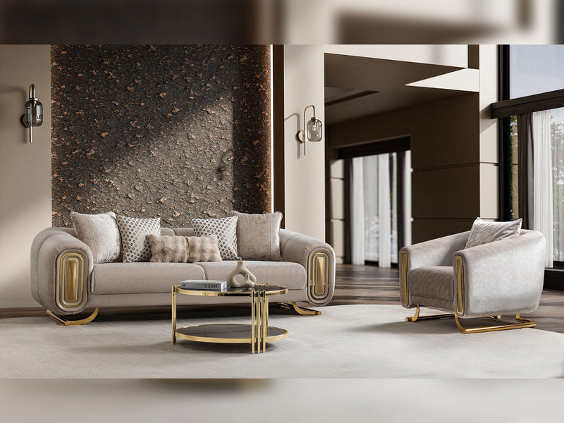 Romeo Stationary Sofa in Beige - 200-ST-ROM-HENRY07-3