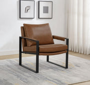 Rosalind Upholstered Track Arm Accent Chair Brown - 903019