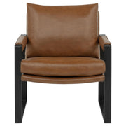 Rosalind Upholstered Track Arm Accent Chair Brown - 903019