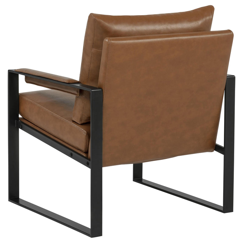 Rosalind Upholstered Track Arm Accent Chair Brown - 903019