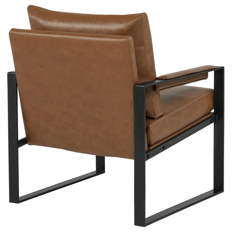 Rosalind Upholstered Track Arm Accent Chair Brown - 903019