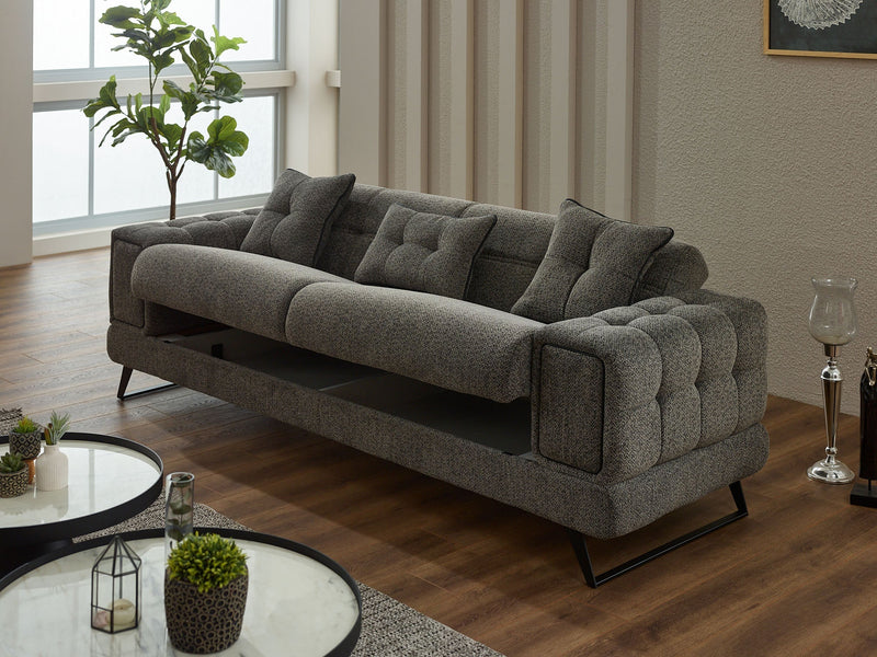 Rose Convertible Sofa in Dark Grey - 200-SIM-ROS-CALVE18-3