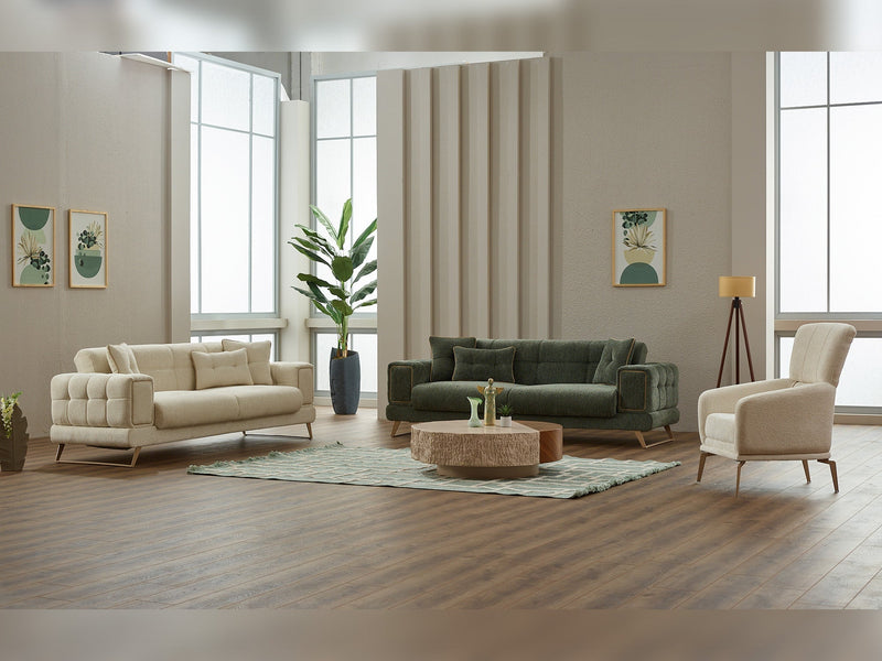 Rose Convertible Sofa in Green - 200-SIM-ROS-CALVE14-3