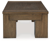 Rosswain Warm Brown Lift-Top Coffee Table - T763-9