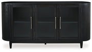 Rowanbeck Dining Table and 4 Chairs with Storage in Black from Ashley - DMV Furniture