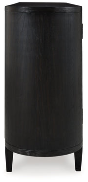 Rowanbeck Dining Table and 4 Chairs with Storage in Black from Ashley - DMV Furniture