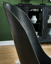 Rowanbeck Dining Table and 6 Chairs in Black - DMV FurnitureDining Room Set