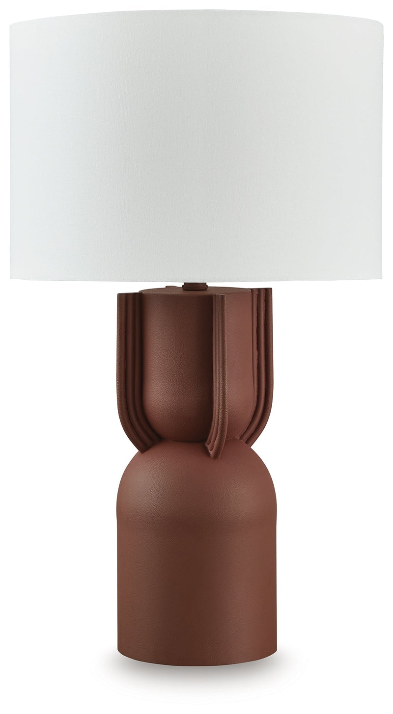 Rowandale Brick Red Table Lamp - L207534