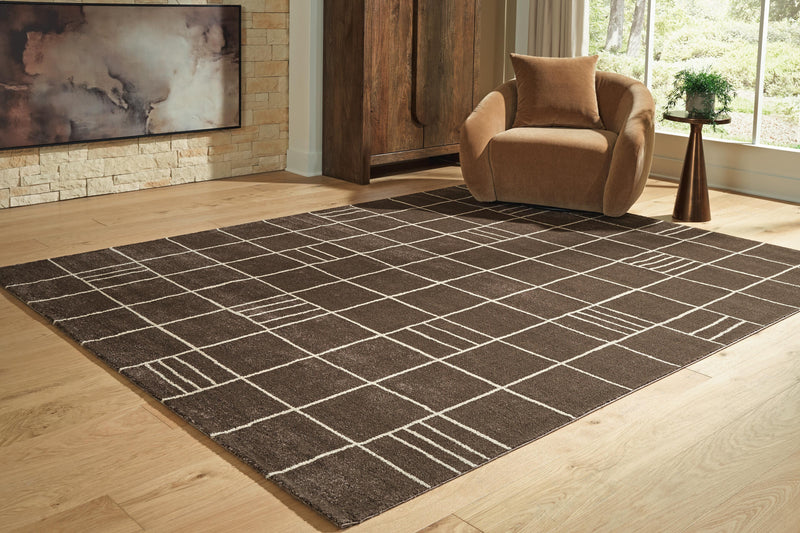 Rowbrook Brown/Tan Large Rug - R408781
