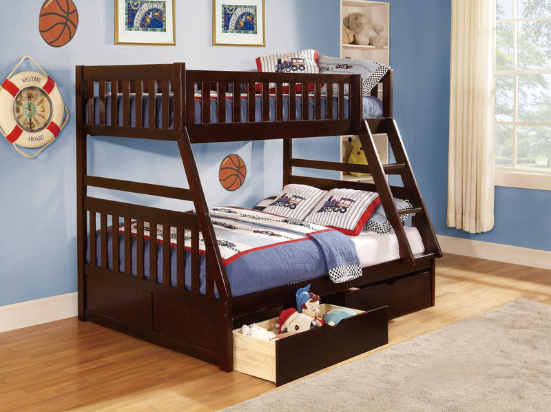 Rowe Cherry Twin/Full Bunk Bed - DMV FurnitureBunk Bed