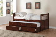 Rowe Cherry Twin/Twin Trundle Captain Bed - DMV FurnitureYouth Bedroom Set