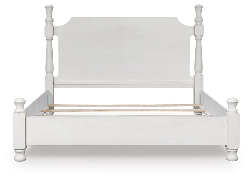 Rowlenstown Antique White California King Poster Bed - PCB823B5