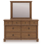 Rowlenstown Brown Dresser and Mirror - PCB824B1