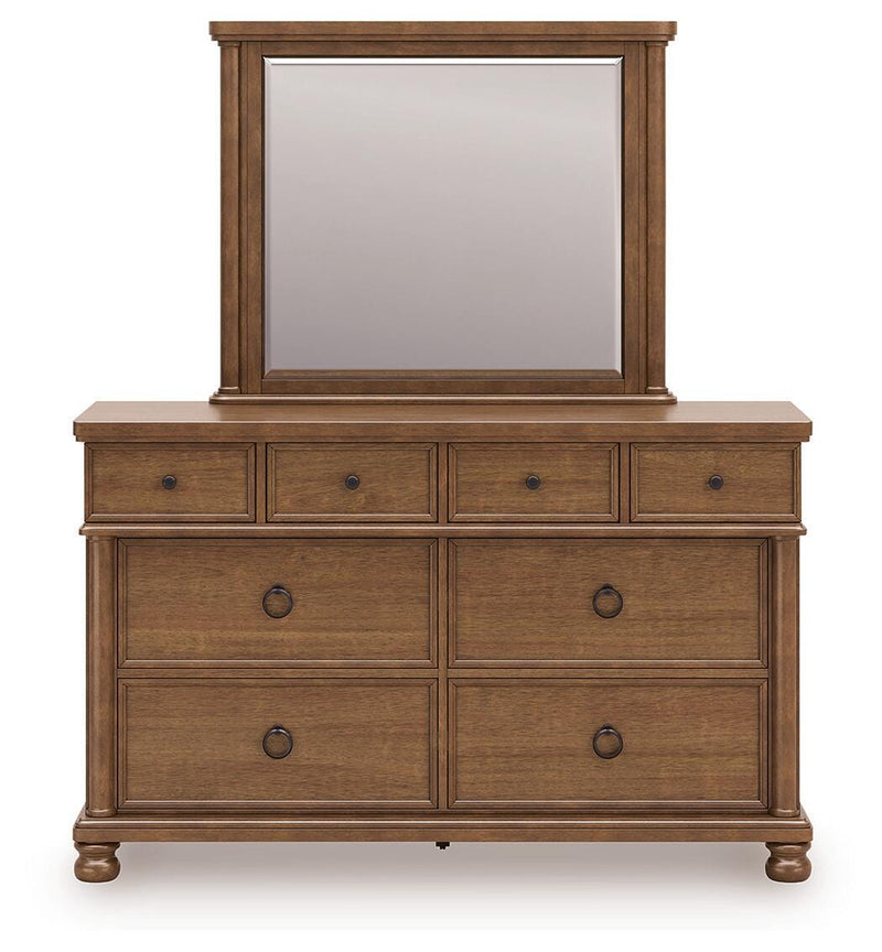 Rowlenstown Brown Dresser and Mirror - PCB824B1