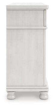 Rowlenstown California King Poster Bed and Dresser in Antique White - PKG023877