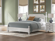 Rowlenstown California King Poster Bed, Dresser and Nightstand in Antique White - PKG023880