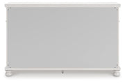 Rowlenstown California King Poster Bed, Dresser and Nightstand in Antique White - PKG023880