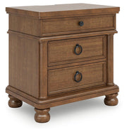 Rowlenstown California King Poster Bed with Dresser and Nightstand in Brown - PKG023763