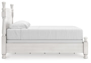 Rowlenstown King Poster Bed and Dresser in Antique White - PKG023872