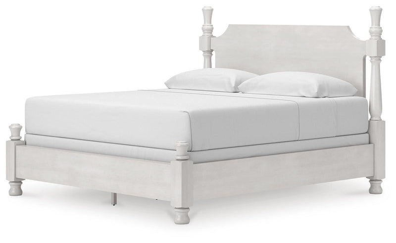Rowlenstown King Poster Bed and Dresser in Antique White - PKG023872