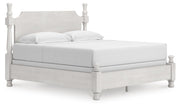 Rowlenstown King Poster Bed, Dresser and Nightstand in Antique White - PKG023875