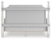 Rowlenstown King Poster Bed, Dresser and Nightstand in Antique White - PKG023875
