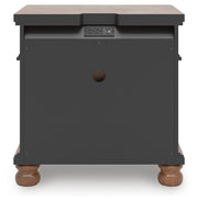 Rowlenstown King Poster Bed with Mirrored Dresser and Nightstand in Brown - PKG023762