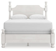 Rowlenstown Queen Poster Bed and Dresser in Antique White - PKG023867