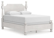 Rowlenstown Queen Poster Bed and Dresser in Antique White - PKG023867