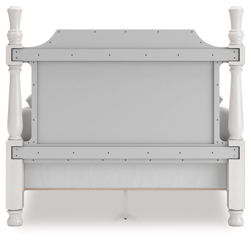 Rowlenstown Queen Poster Bed and Dresser in Antique White - PKG023867