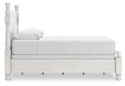 Rowlenstown Queen Poster Bed, Dresser and Chest in Antique White - PKG023871
