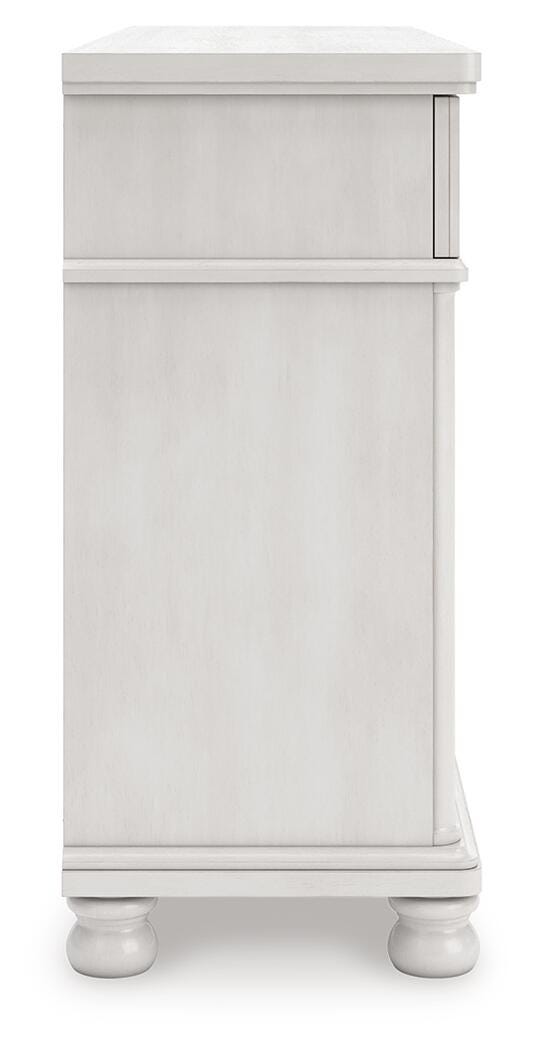Rowlenstown Queen Poster Bed, Dresser and Chest in Antique White - PKG023871