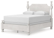 Rowlenstown Queen Poster Bed, Dresser and Nightstand in Antique White - PKG023870