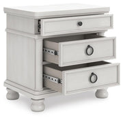 Rowlenstown Queen Poster Bed, Dresser and Nightstand in Antique White - PKG023870