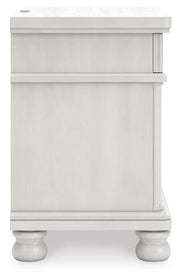 Rowlenstown Queen Poster Bed, Dresser and Nightstand in Antique White - PKG023870