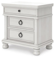 Rowlenstown Queen Poster Bed, Dresser and Nightstand in Antique White - PKG023870