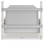 Rowlenstown Queen Poster Bed, Dresser, Mirror and Nightstand in Antique White - PKG023869